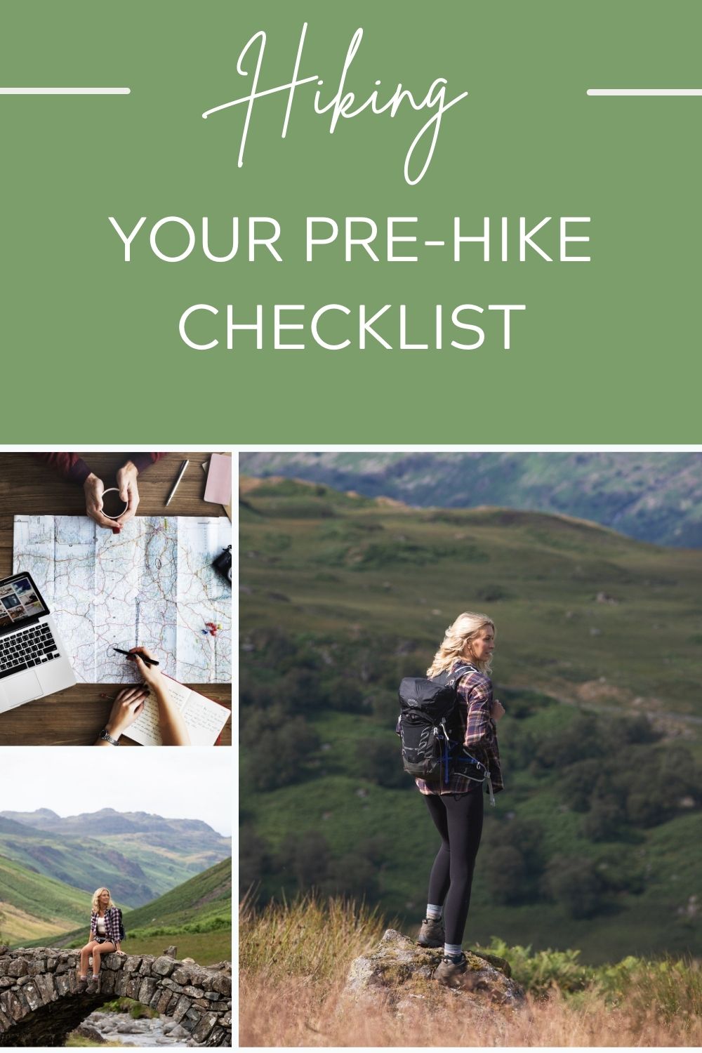 pre-hike checklist - pinterest cover