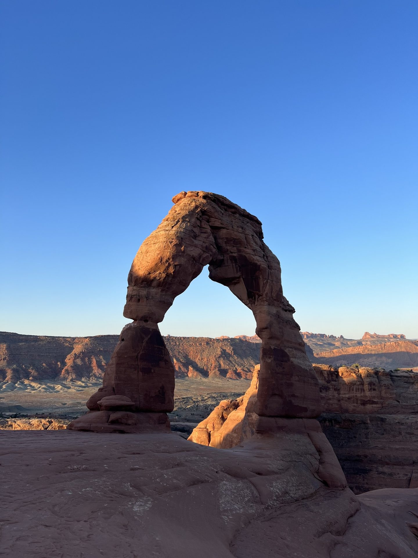 Early morning hikes in national arches park