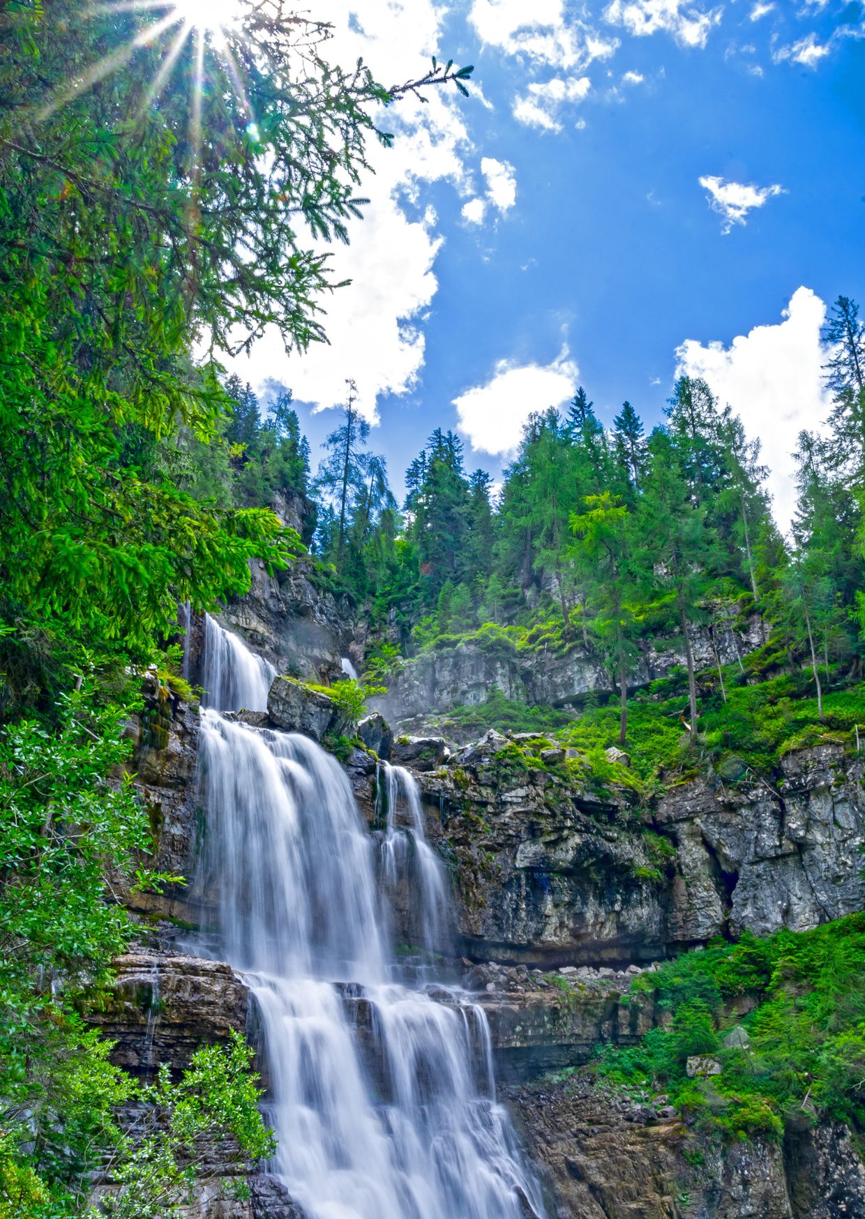 Vallesinella Waterfalls in the brenta dolomites